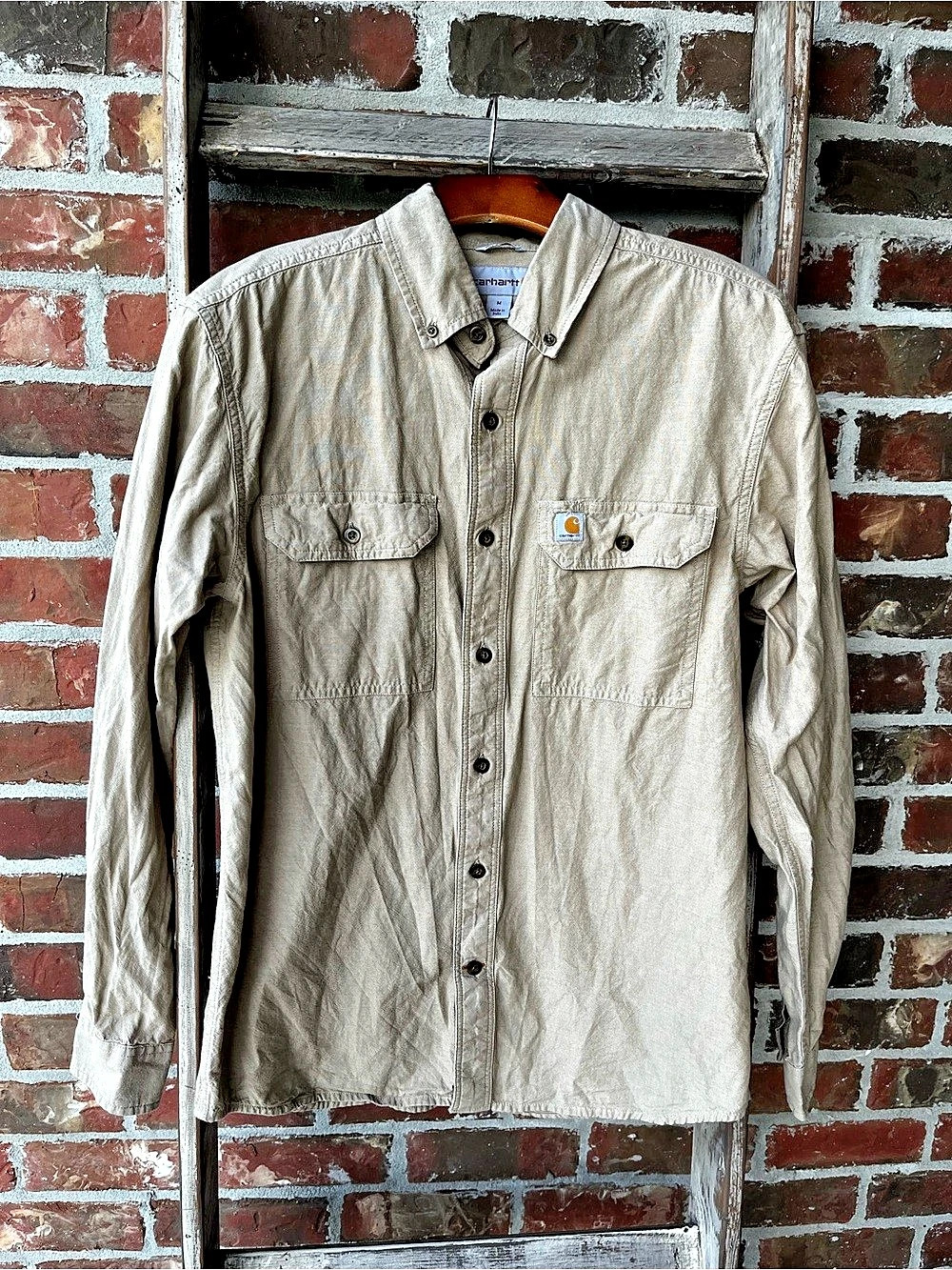Carhartt Rugged Flex Relaxed-Fit Midweight Canvas Long-Sleeve Work Shirt
